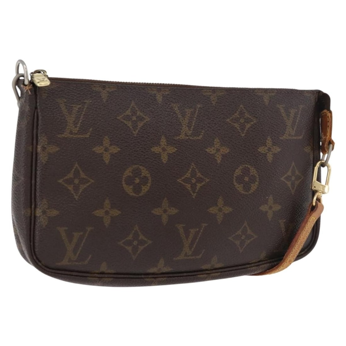 Louis Vuitton M51980 Monogram Canvas Accessory Pouch with Strap: Louis Vuitton M51980 Monogram Canvas Accessory Pouch with Strap Louis Vuitton Monogram Pochette Accessoires pouch in Monogram canvas with shoulder strap. Made in France, this women's accessory pouch s