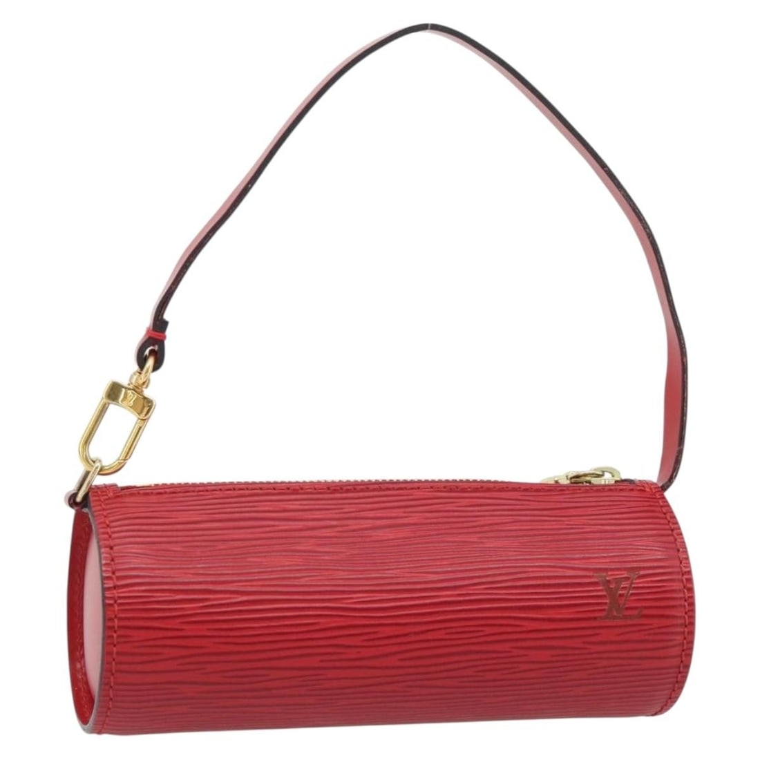 Louis Vuitton Epi Leather Red Accessory Pouch Soufflot France: Louis Vuitton Epi Leather Red Accessory Pouch Soufflot France Louis Vuitton Epi Soufflot accessory pouch in red Epi leather, made in France. The pouch is offered in heavily used condition with visible