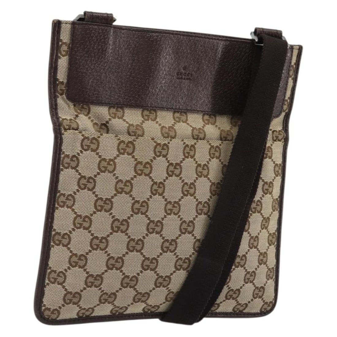Gucci 27639 GG Canvas Shoulder Bag Beige Silver Tone: Gucci 27639 GG Canvas Shoulder Bag Beige Silver Tone A Gucci GG Canvas shoulder bag in beige and silver, made in Italy. It features the GG canvas material and a shoulder bag style with an approximate 