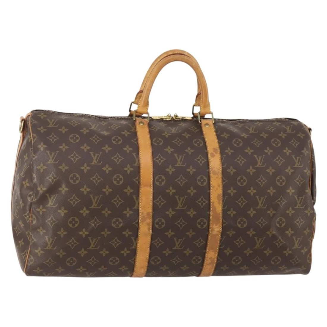 Louis Vuitton M41414 Keepall 55 Monogram Canvas Boston Bag: Louis Vuitton M41414 Keepall 55 Monogram Canvas Boston Bag A Louis Vuitton Monogram Keepall Bandouliere 55 Boston bag in Monogram Canvas, made in France. The bag is identified by product number M41414