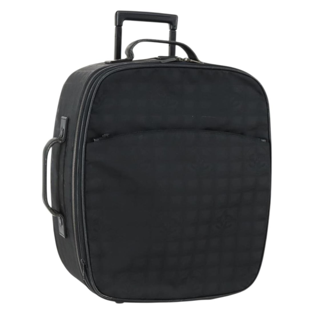 Chanel Black Nylon Travel Line Suitcase Luggage Bag Italy: Chanel Black Nylon Travel Line Suitcase Luggage Bag Italy This CHANEL Travel Line suitcase is crafted from black nylon and was made in Italy. It features a spacious interior and a classic design with 