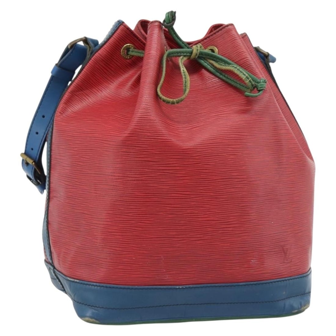 Louis Vuitton M44084 Noe Epi Leather Shoulder Bag Red Blue: Louis Vuitton M44084 Noe Epi Leather Shoulder Bag Red Blue Louis Vuitton Epi Noe shoulder bag in tricolor red and blue Epi leather. Made in France, this bag features a shoulder strap and the Noe style