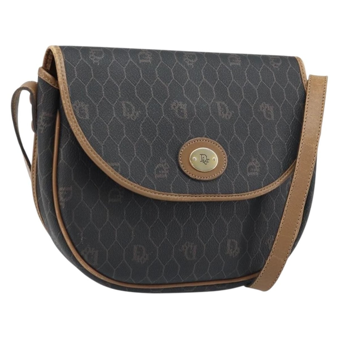 Christian Dior Black Honeycomb Canvas Shoulder Bag Gold Tone Accents: Christian Dior Black Honeycomb Canvas Shoulder Bag Gold Tone Accents This Christian Dior shoulder bag features the signature honeycomb canvas in black and gold tones. Designed for women, the bag offer
