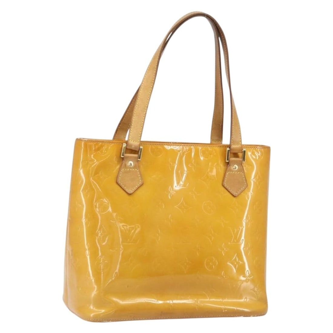 Louis Vuitton Houston Monogram Vernis Beige Patent Leather Women's Handbag M91004: Louis Vuitton Houston Monogram Vernis Beige Patent Leather Women's Handbag M91004 This Louis Vuitton Monogram Vernis Houston handbag is crafted from beige patent leather and is designed for women. It 