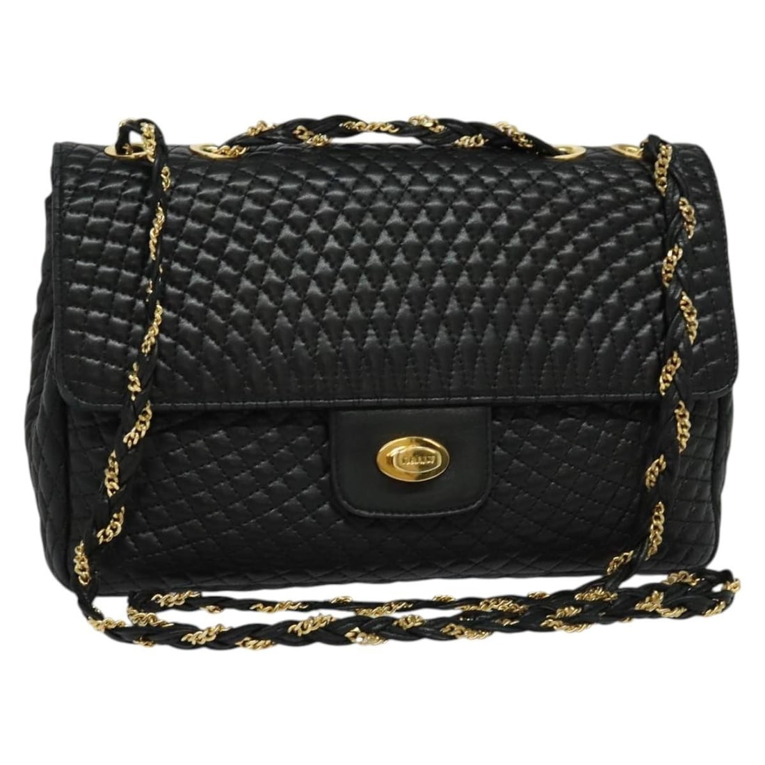 BALLY Black Gold Leather Shoulder Bag Auth Italy 138837: BALLY Black Gold Leather Shoulder Bag Auth Italy 138837 This BALLY Shoulder Bag is a stylish and sophisticated accessory crafted from high-quality leather in a striking black and gold color combinatio