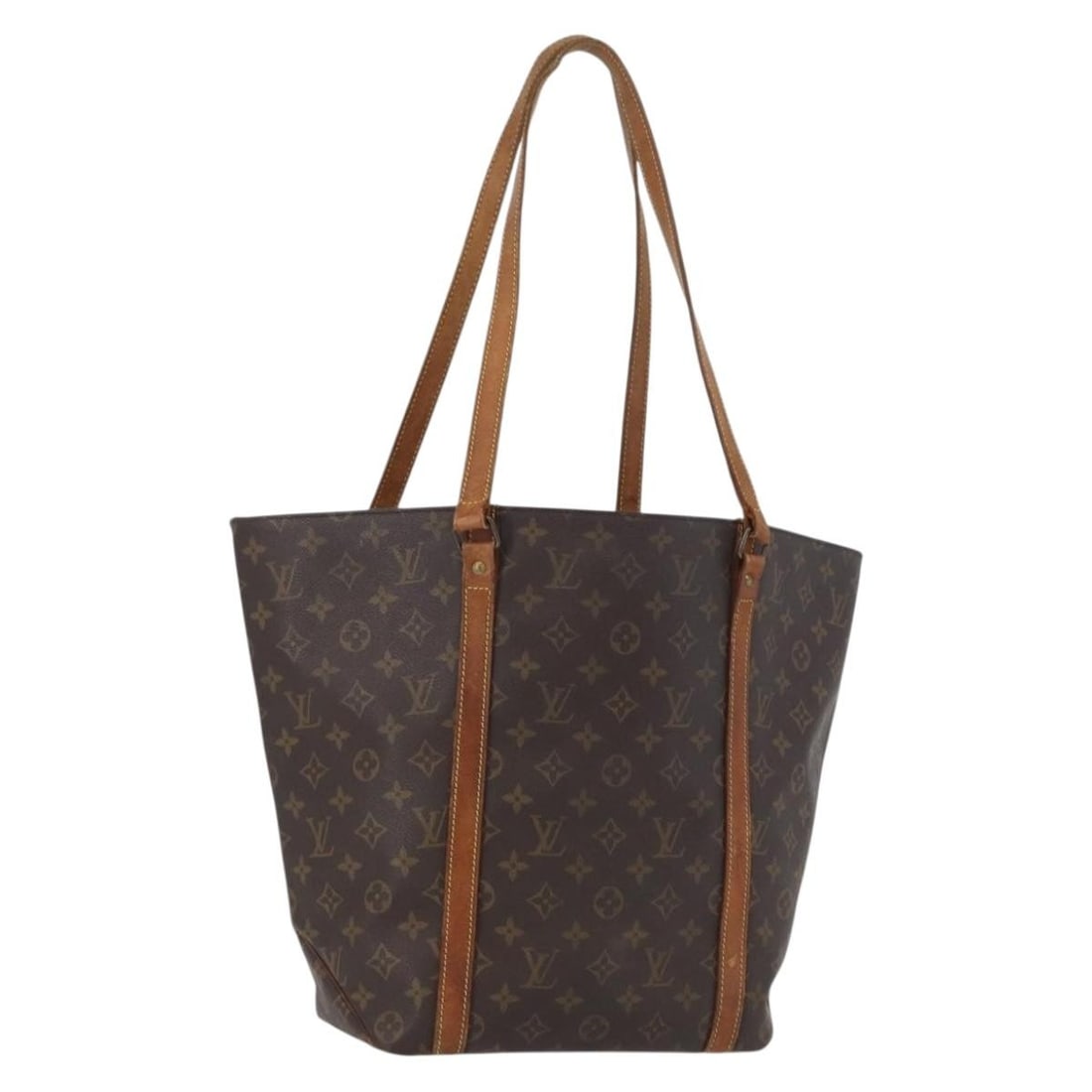 Louis Vuitton Monogram Canvas Sac Shopping Tote Bag M51108 France: Louis Vuitton Monogram Canvas Sac Shopping Tote Bag M51108 France This Louis Vuitton Monogram Sac Shopping Tote Bag, model M51108, is crafted from the signature Monogram Canvas. The tote features a sp