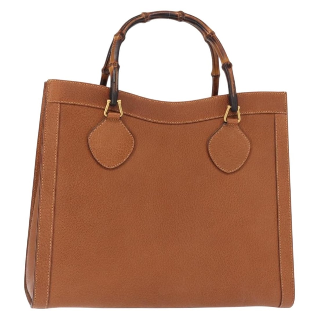 Gucci Bamboo leather brown gold handbag Italy 002 1186 0260: Gucci Bamboo leather brown gold handbag Italy 002 1186 0260 This GUCCI Bamboo Hand Bag is crafted from brown and gold leather and features a bamboo handle design. Made in Italy, the handbag has a stru