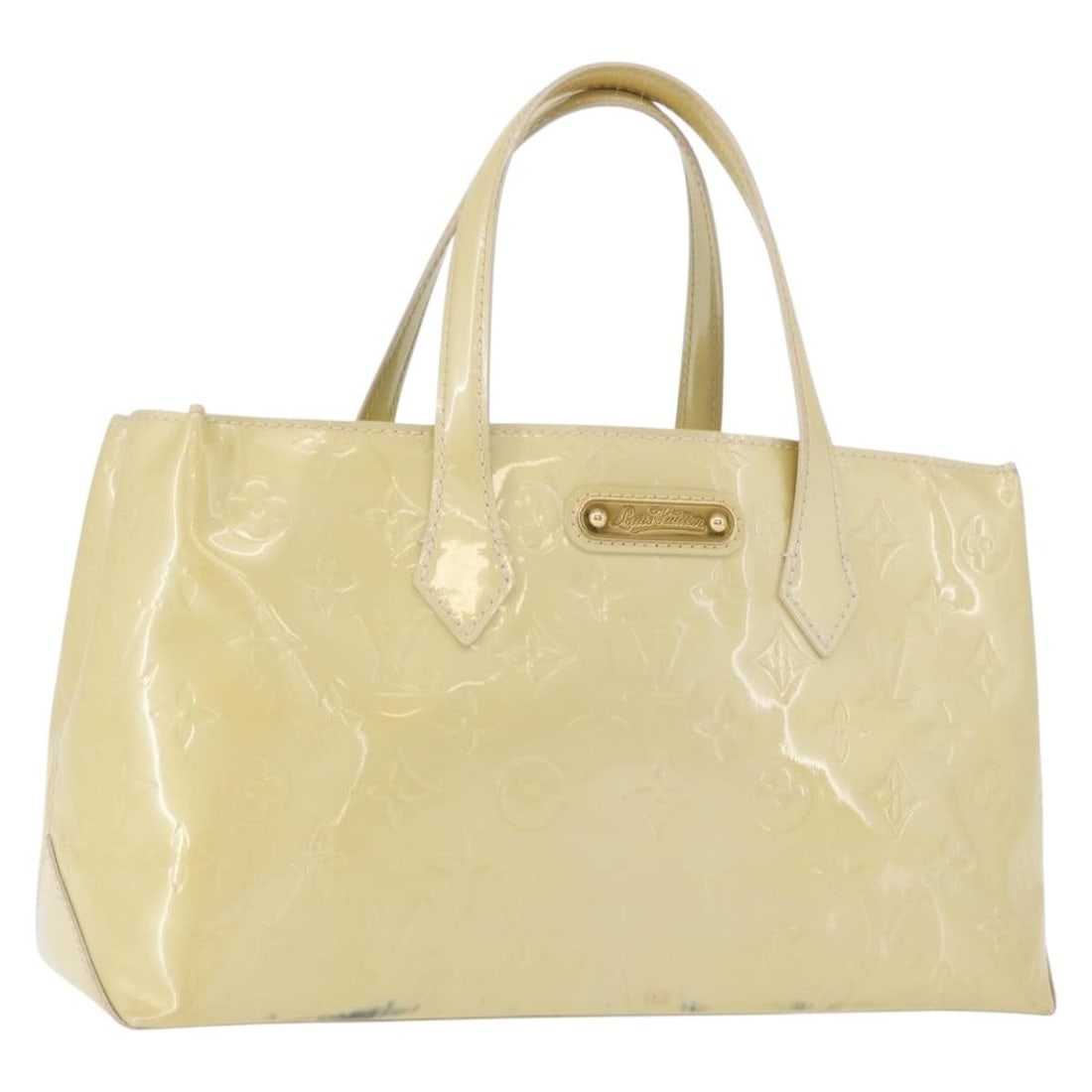 Louis Vuitton Wilshire PM Vernis Patent Leather Handbag Broncorail M91452: Louis Vuitton Wilshire PM Vernis Patent Leather Handbag Broncorail M91452 Louis Vuitton Monogram Vernis Wilshire PM hand bag in Broncorail, made from patent leather and made in France. The bag measure