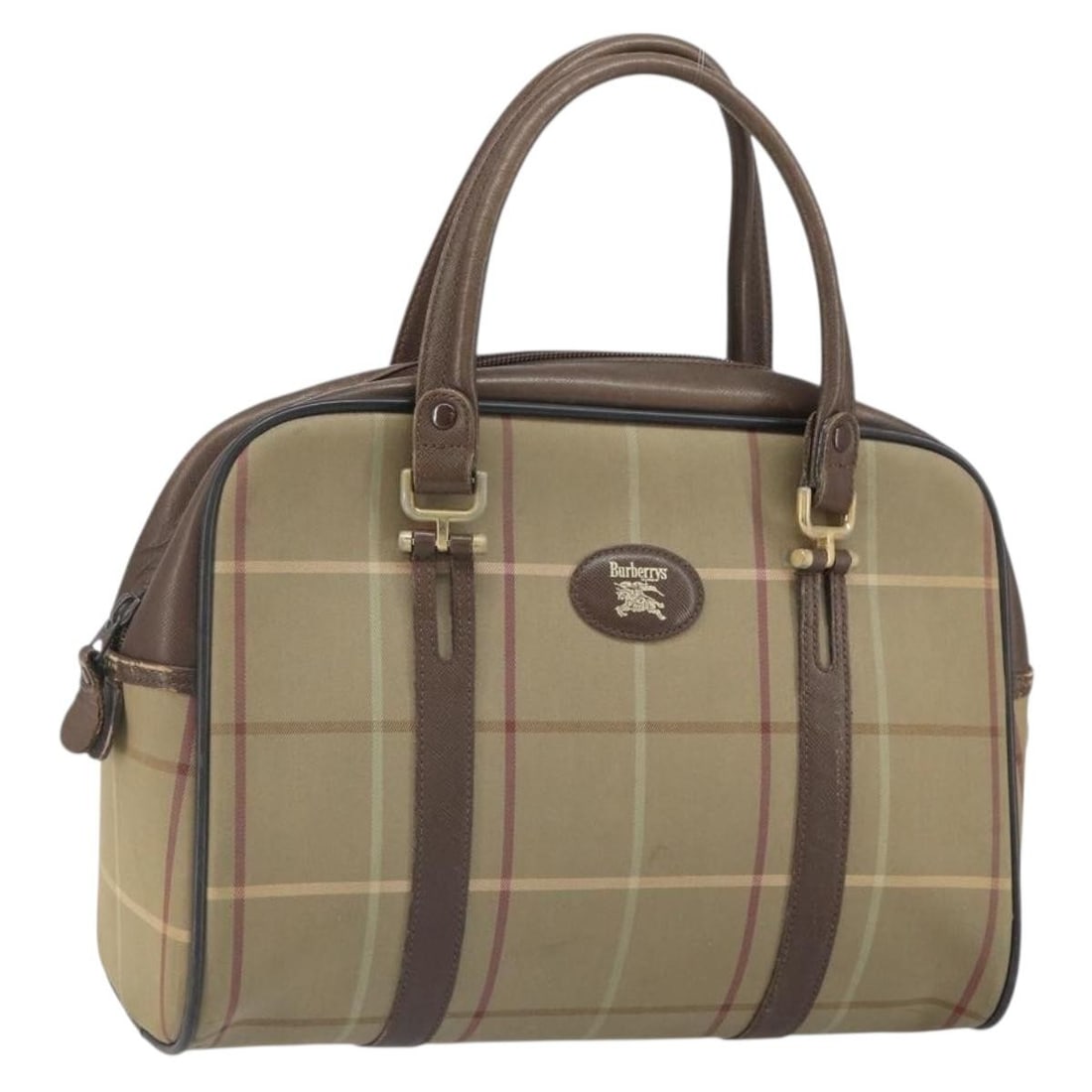 Burberrys Beige Canvas Nova Check Handbag Italy: Burberrys Beige Canvas Nova Check Handbag Italy This Burberrys Nova Check handbag features a classic beige canvas exterior with the signature check pattern. The bag has a structured silhouette and inc
