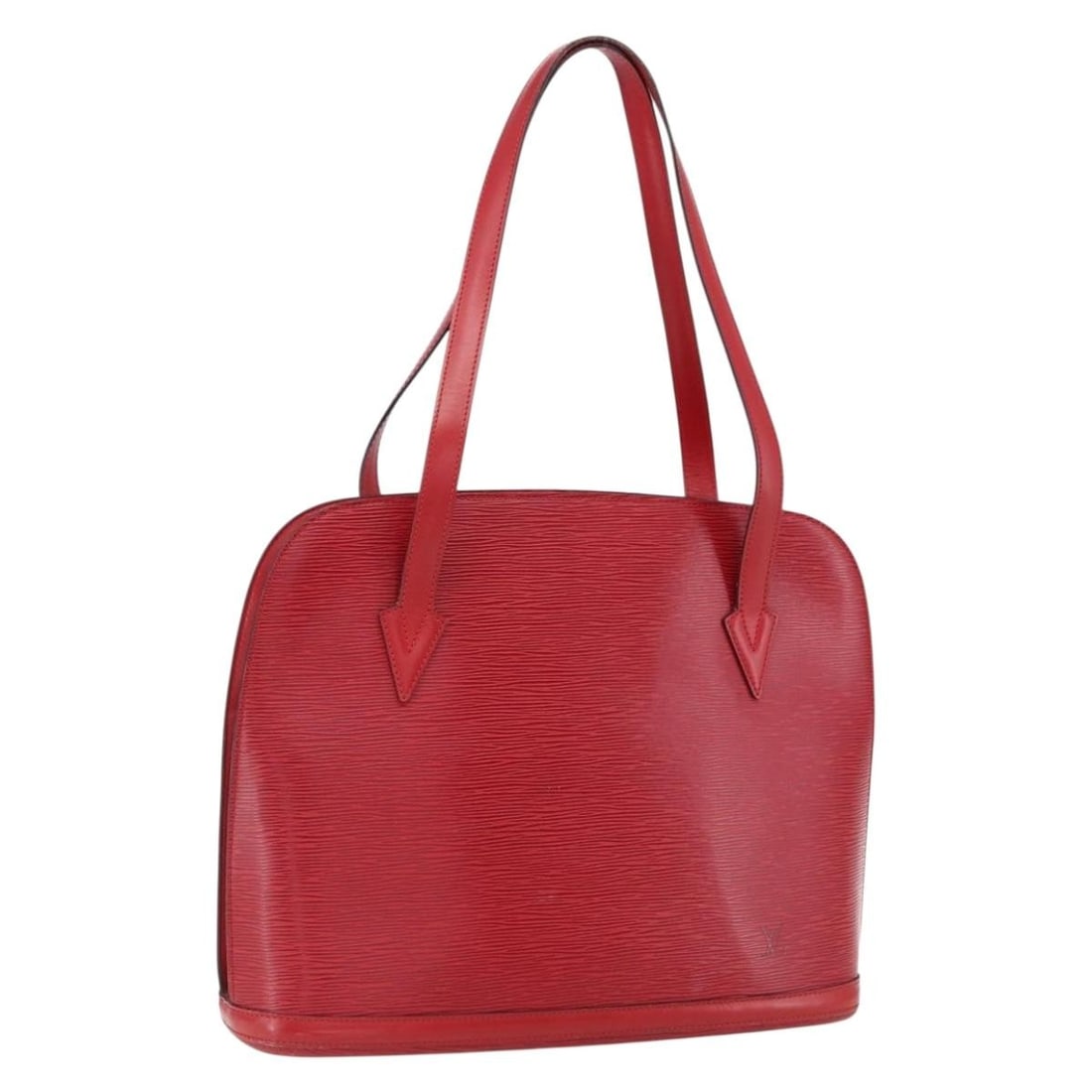 Louis Vuitton M52287 Lussac Red Epi Leather Shoulder Bag: Louis Vuitton M52287 Lussac Red Epi Leather Shoulder Bag Louis Vuitton Epi Lussac shoulder bag in red Epi leather, made in France. This bag is identified by product no. M52287 and serial no. AS1917. I