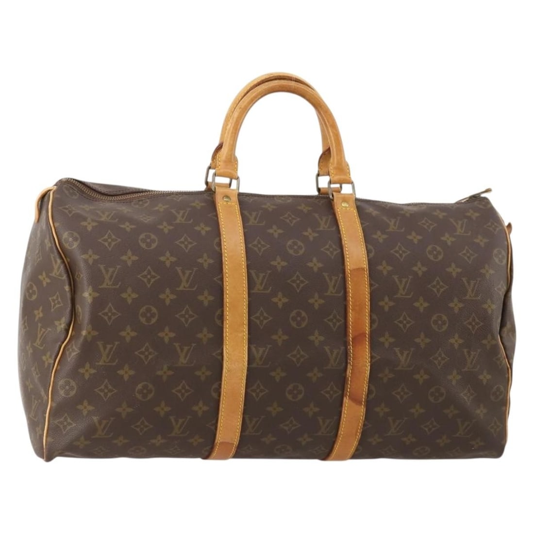 Louis Vuitton M41426 Keepall 50 Monogram Canvas Boston Bag: Louis Vuitton M41426 Keepall 50 Monogram Canvas Boston Bag This Louis Vuitton Keepall 50 Boston Bag is crafted in Monogram Canvas and made in France. It features the classic Monogram exterior and meas