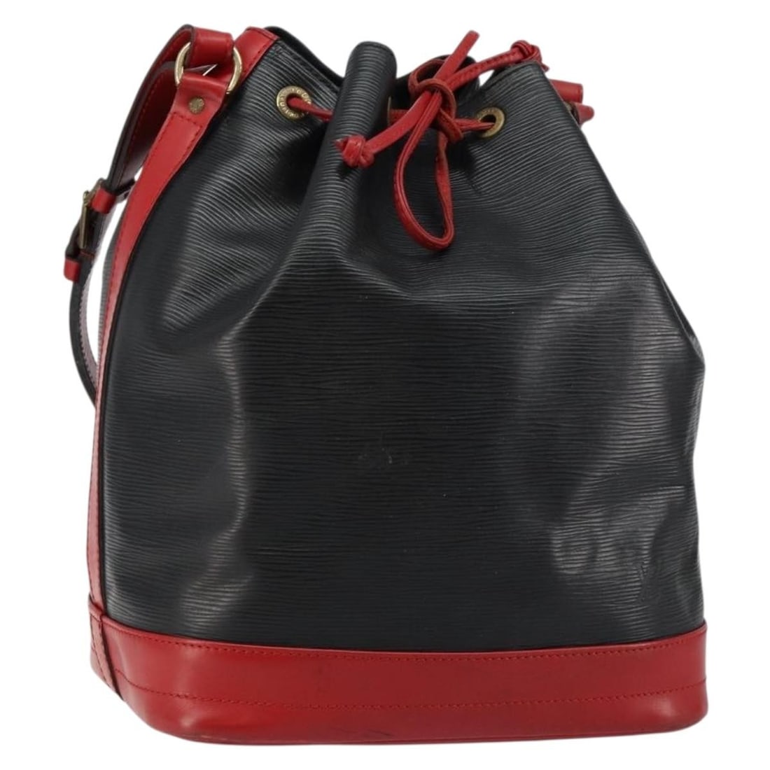 Louis Vuitton Epi Noe Bicolor Shoulder Bag Black Red M44017 Auth: Louis Vuitton Epi Noe Bicolor Shoulder Bag Black Red M44017 Auth This elegant LOUIS VUITTON Epi Noe Shoulder Bag showcases a striking bicolor design in black and red, crafted from luxurious Epi leathe