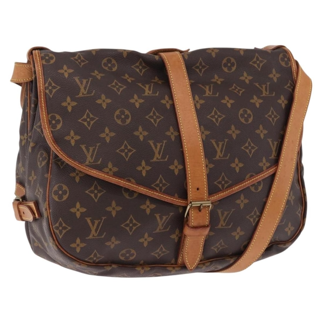 Louis Vuitton Saumur 35 Monogram Canvas Shoulder Bag M42254: Louis Vuitton Saumur 35 Monogram Canvas Shoulder Bag M42254 Louis Vuitton Monogram Saumur 35 shoulder bag in Monogram Canvas, made in France. The bag features the M42254 product number and comes with 