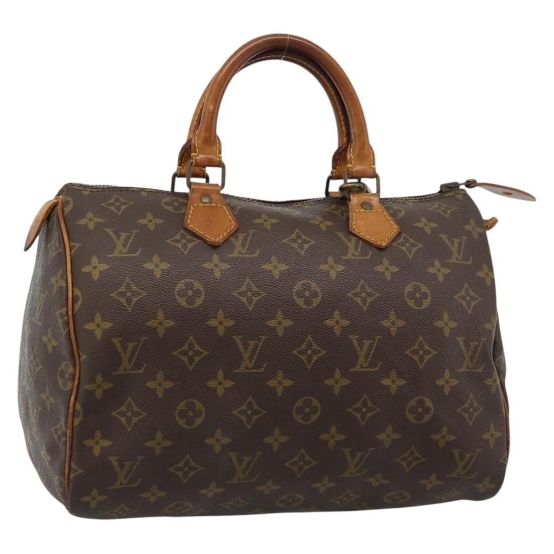 Louis Vuitton M41526 Speedy 30 Monogram Canvas Handbag France: Louis Vuitton M41526 Speedy 30 Monogram Canvas Handbag France Louis Vuitton Speedy 30 hand bag in Monogram Canvas, made in France. It comes with a padlock and one key. The bag is a women's hand bag in