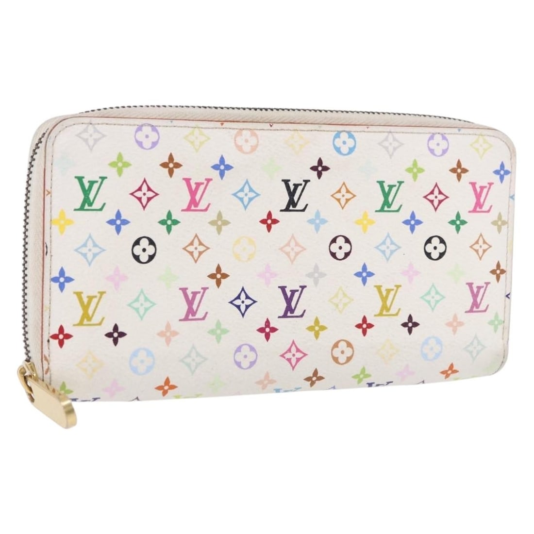 Louis Vuitton M60241 Zippy Long Wallet White Monogram Multicolor Canvas: Louis Vuitton M60241 Zippy Long Wallet White Monogram Multicolor Canvas Louis Vuitton Zippy Wallet in Monogram Multicolor Canvas with a white colorway. This long wallet is made in Spain and is identif