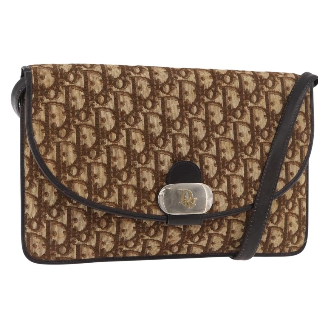 Christian Dior Beige Gold Trotter Canvas Shoulder Bag: Christian Dior Beige Gold Trotter Canvas Shoulder Bag Christian Dior shoulder bag in beige and gold Trotter canvas, made in France. This women's bag includes only the item shown in the photo; the item