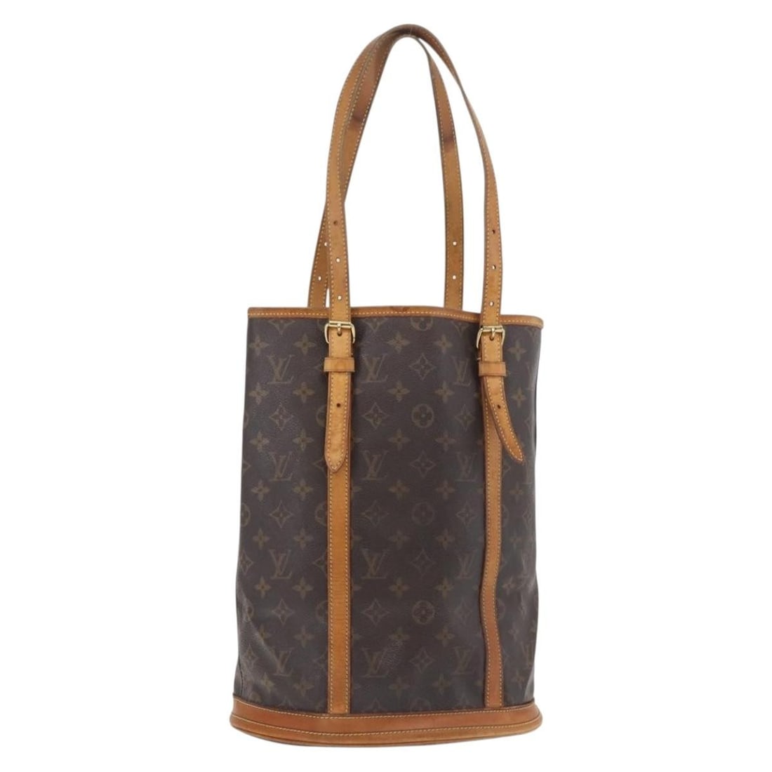 Louis Vuitton M42236 Bucket GM Monogram Canvas Shoulder Bag: Louis Vuitton M42236 Bucket GM Monogram Canvas Shoulder Bag Louis Vuitton Monogram Bucket GM shoulder bag in Monogram Canvas, made in France. The bag is identified by product no. M42236 and serial no.