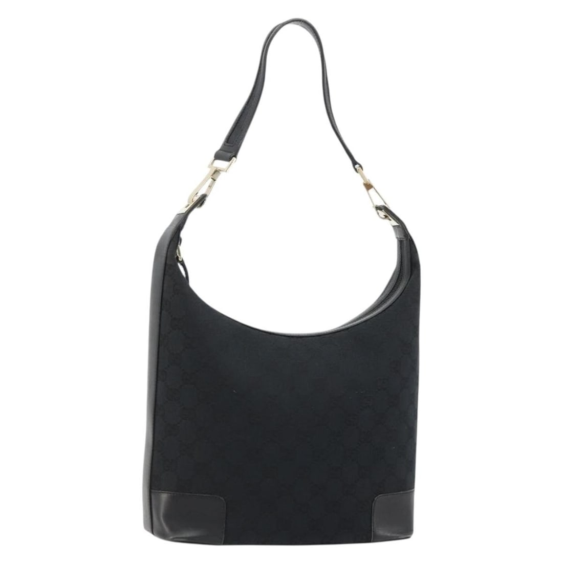 Gucci 183032 GG Canvas Shoulder Bag Black Gold Tone: Gucci 183032 GG Canvas Shoulder Bag Black Gold Tone A Gucci shoulder bag in black and gold GG Canvas, made in Italy. It features a shoulder strap with an approximate 26 cm drop and measures approximat