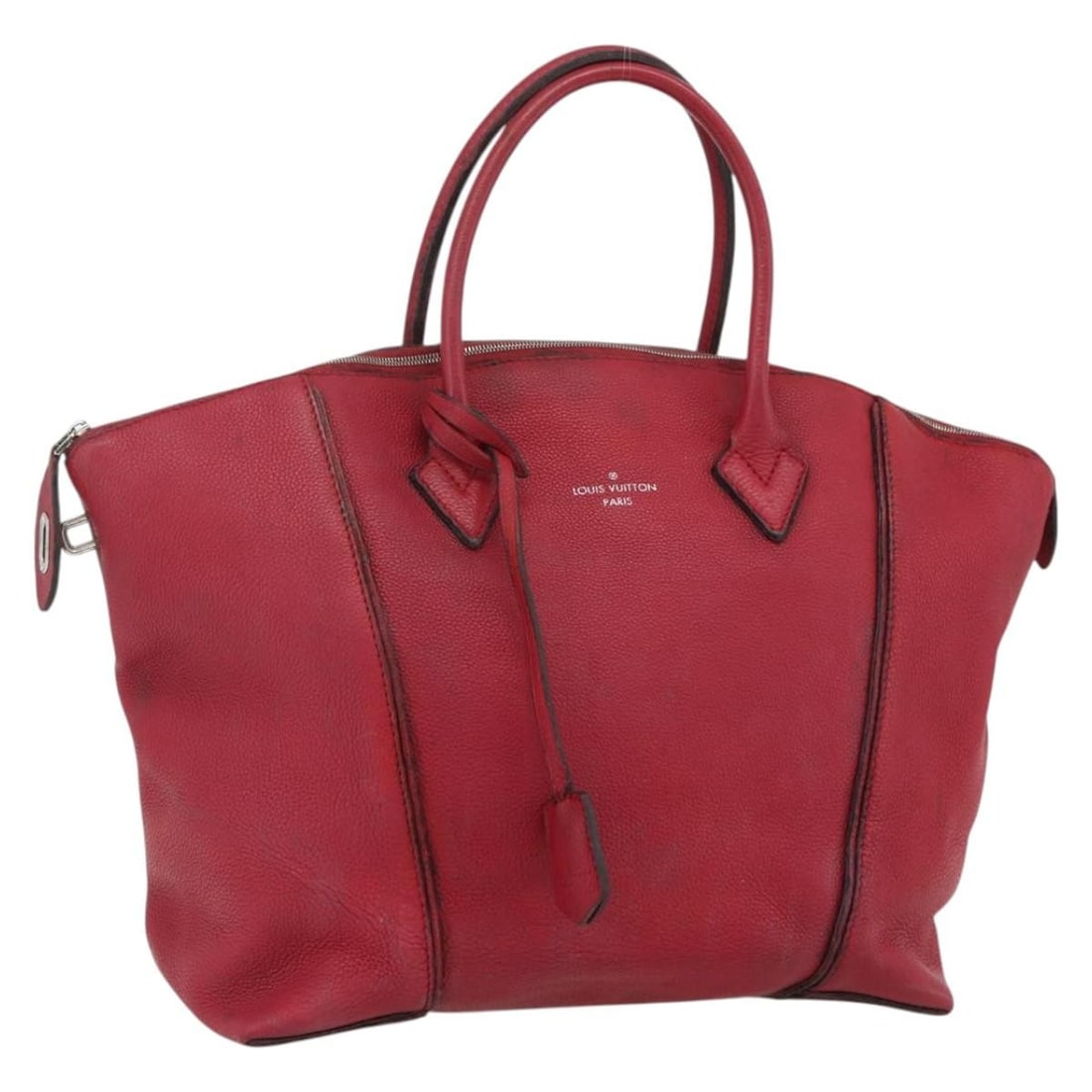 Louis Vuitton M94595 Lockit MM Leather Handbag Fran Boise Clochette: Louis Vuitton M94595 Lockit MM Leather Handbag Fran Boise Clochette Louis Vuitton Lockit MM handbag in Fran Boise leather, made in France. It comes with a clochette and is identified by product number