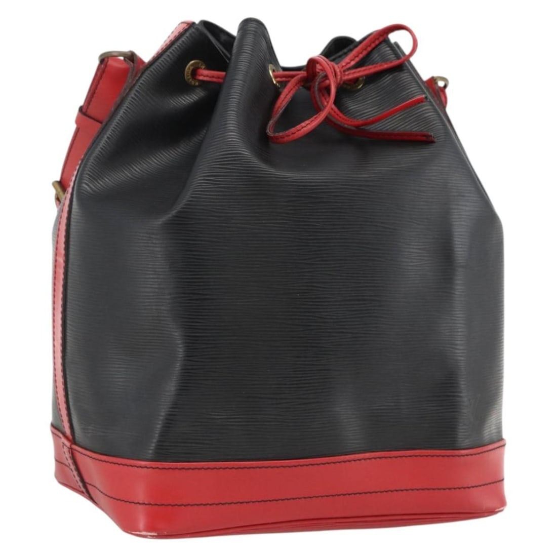 Louis Vuitton Noe M44017 Epi Leather Shoulder Bag Black Red: Louis Vuitton Noe M44017 Epi Leather Shoulder Bag Black Red Louis Vuitton Epi Noe shoulder bag in a bicolor black and red colorway, made from Epi leather. This pre-owned bag is a shoulder bag style an