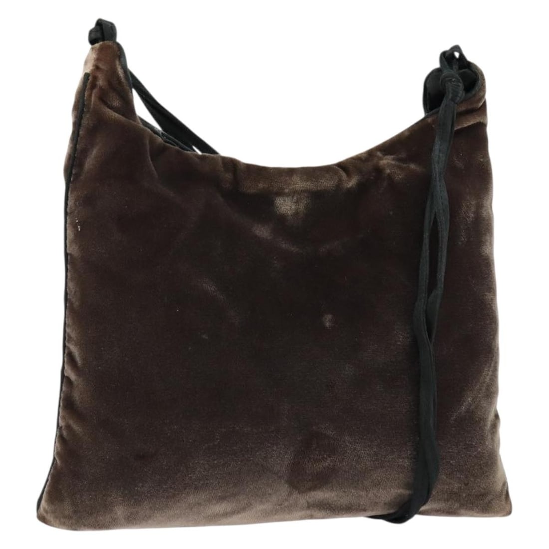 PRADA Brown Velor Shoulder Bag Auth AM9681 Italy: PRADA Brown Velor Shoulder Bag Auth AM9681 Italy This authentic PRADA shoulder bag is crafted from luxurious velor in a rich brown color, showcasing Italian craftsmanship. Its compact design features 
