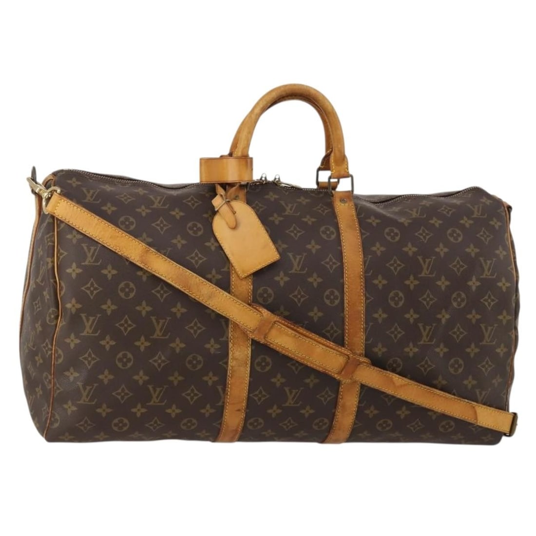 Louis Vuitton M41414 Keepall Bandouliere 55 Monogram Boston Bag: Louis Vuitton M41414 Keepall Bandouliere 55 Monogram Boston Bag Louis Vuitton Keepall Bandouliere 55 Boston Bag in Monogram Canvas, made in France. This women's bag comes with a shoulder strap and fea