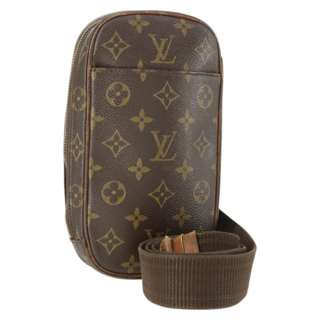 Louis Vuitton M51870 Monogram Canvas Shoulder Bag Made in Spain: Louis Vuitton M51870 Monogram Canvas Shoulder Bag Made in Spain This Louis Vuitton Monogram Pochette Gange Shoulder Bag, model M51870, features the iconic monogram canvas exterior. Manufactured in Spa