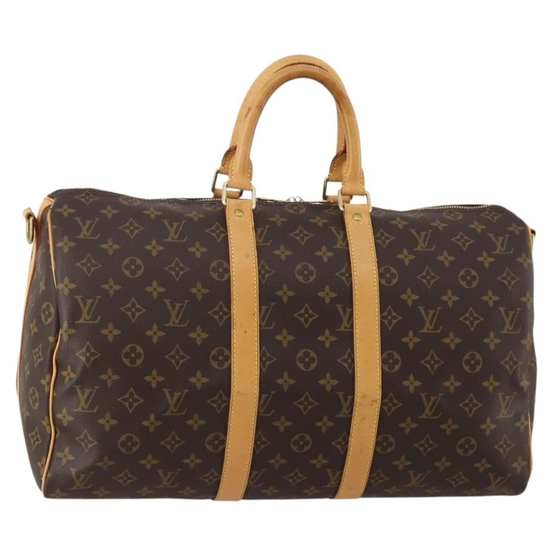 Louis Vuitton M41418 Keepall 45 Monogram Canvas Boston Bag: Louis Vuitton M41418 Keepall 45 Monogram Canvas Boston Bag Louis Vuitton Monogram Keepall Bandouliere 45 Boston Bag in Monogram Canvas, made in France. This bag is identified by product number M41418 