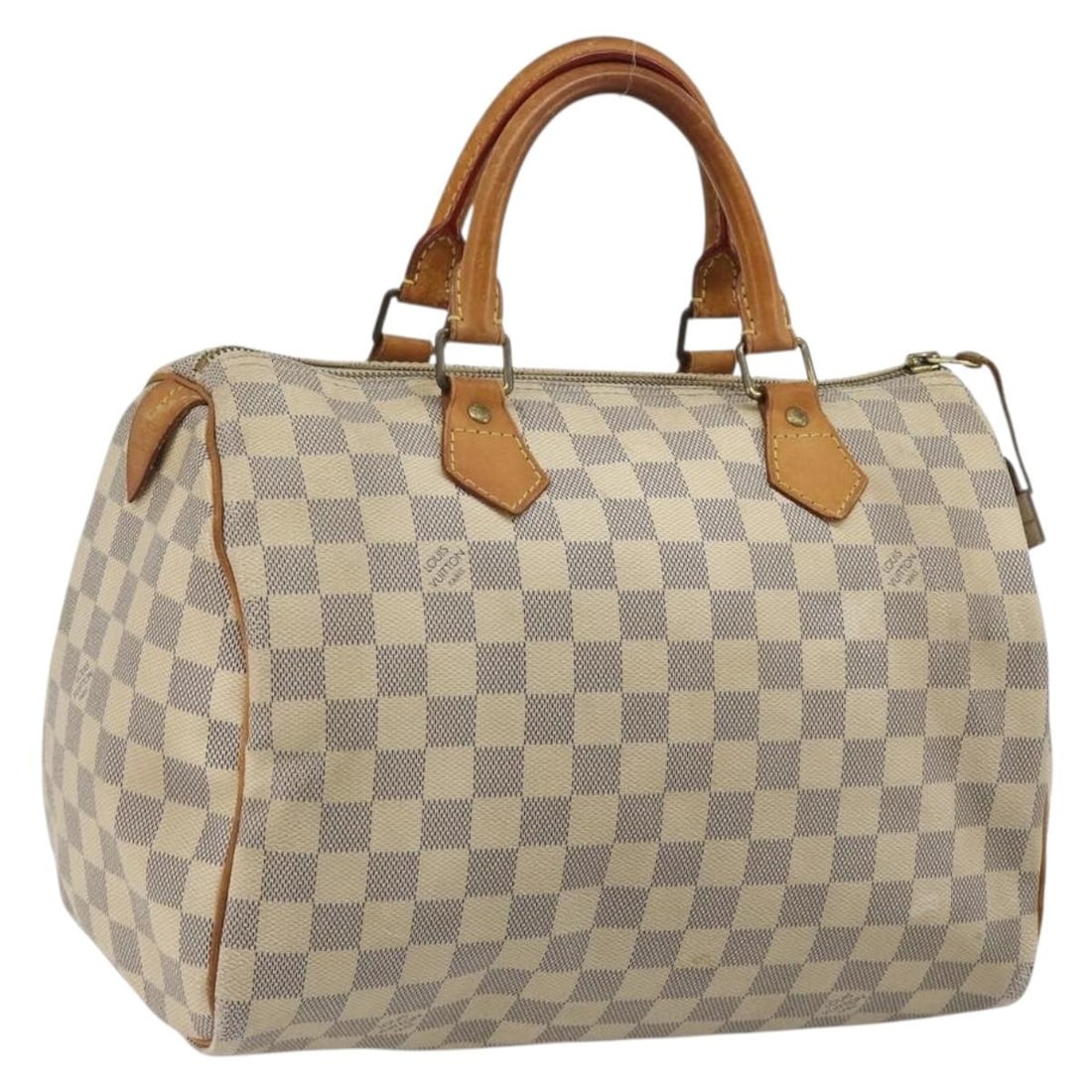 Louis Vuitton Speedy 30 Damier Azur Canvas Handbag N41533: Louis Vuitton Speedy 30 Damier Azur Canvas Handbag N41533 Louis Vuitton Damier Azur Speedy 30 handbag in Damier Azur canvas, made in France. The bag is identified by product number N41533 and serial n