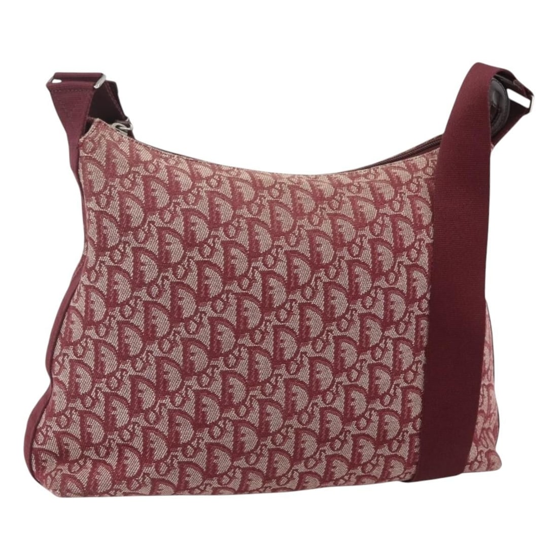 Christian Dior Red Silver Trotter Canvas Shoulder Bag: Christian Dior Red Silver Trotter Canvas Shoulder Bag Christian Dior shoulder bag in Trotter Canvas with a red and silver exterior. Made in Italy and designed for women, it features a shoulder strap w
