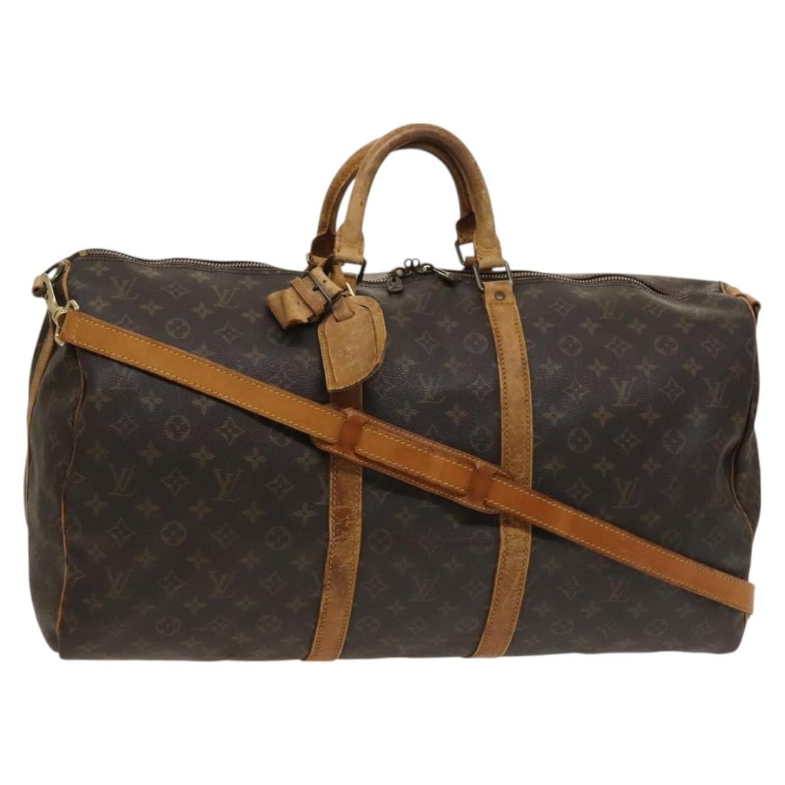 Louis Vuitton M41414 Keepall Bandouliere 55 Monogram Canvas Travel Bag: Louis Vuitton M41414 Keepall Bandouliere 55 Monogram Canvas Travel Bag A Louis Vuitton Monogram Keepall Bandouliere 55 Boston bag made from Monogram Canvas in the classic Monogram colorway. It comes w
