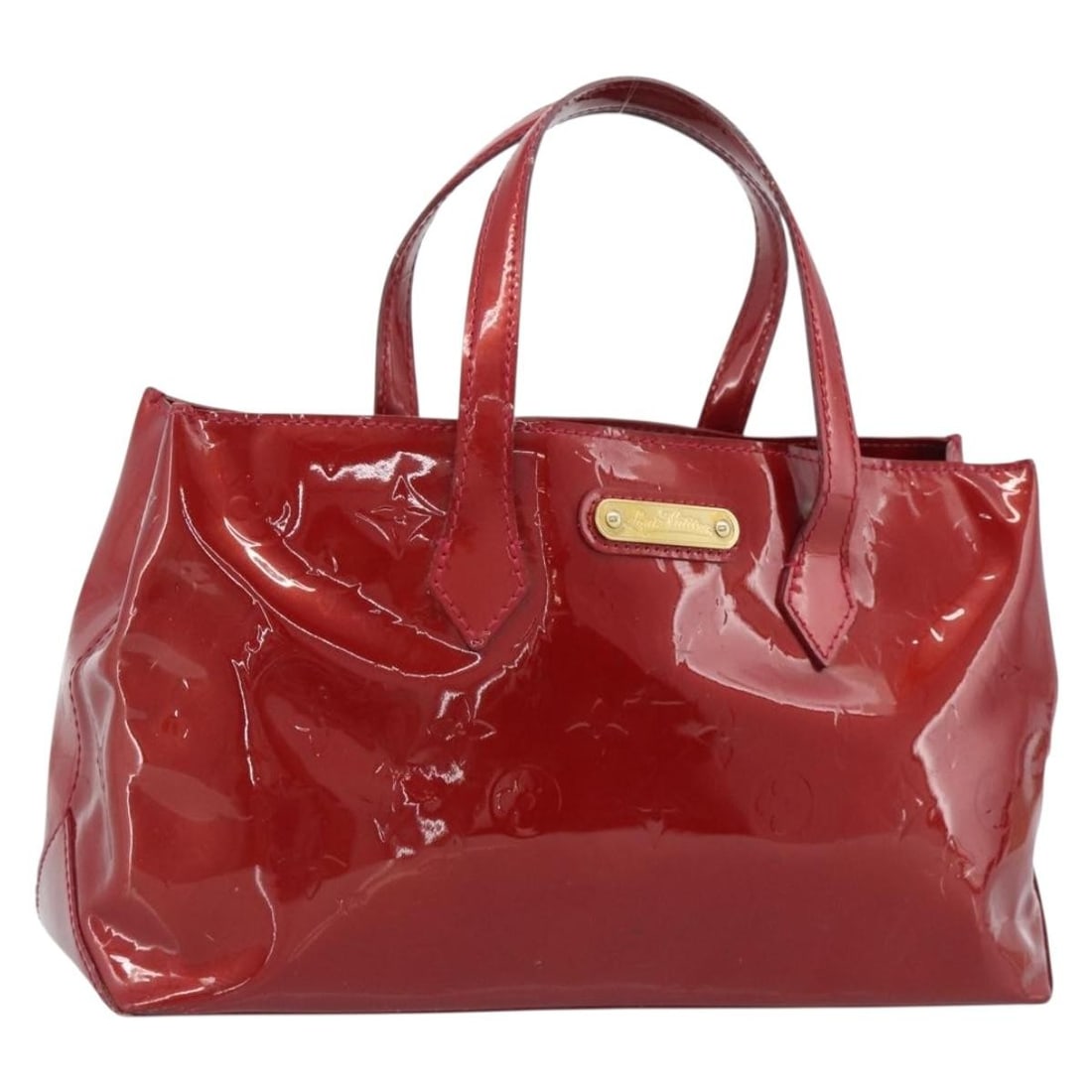 Louis Vuitton Wilshire PM Handbag Monogram Vernis Pomme D'amour M93642: Louis Vuitton Wilshire PM Handbag Monogram Vernis Pomme D'amour M93642 Louis Vuitton Monogram Vernis Wilshire PM handbag in Pomme D'amour, made from patent leather and made in France. The bag measures