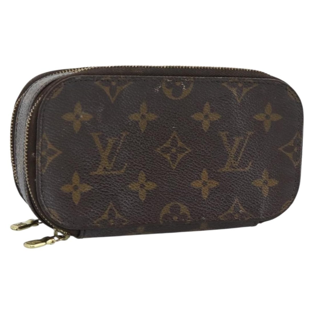 Louis Vuitton M47510 Monogram Canvas Cosmetic Pouch Trousse Brush PM: Louis Vuitton M47510 Monogram Canvas Cosmetic Pouch Trousse Brush PM Louis Vuitton Monogram Trousse Brush PM cosmetic pouch in Monogram Canvas, made in France. This women's pouch is identified by prod