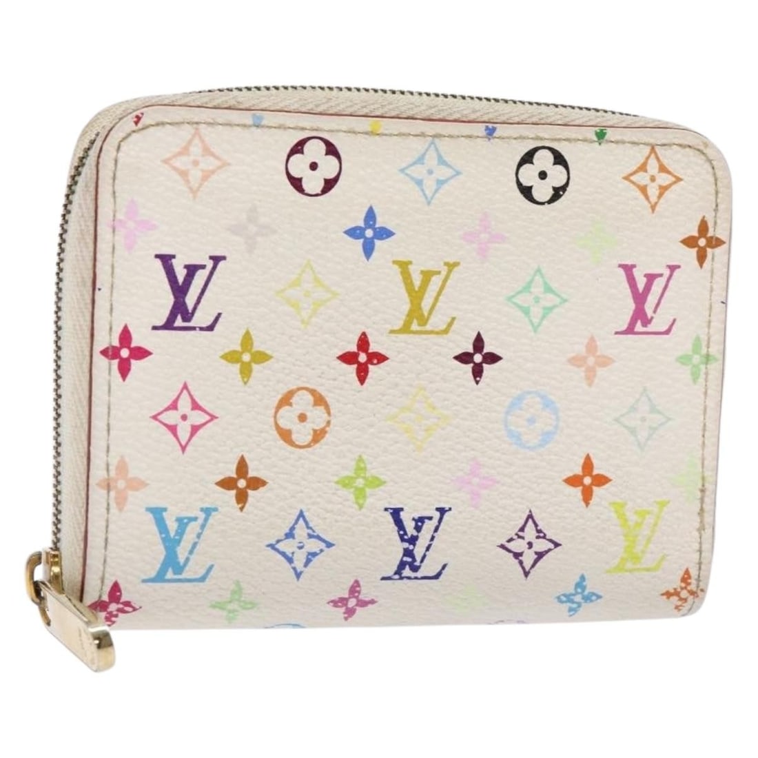 Louis Vuitton M93741 Zippy Coin Purse White Monogram Multicolor Canvas: Louis Vuitton M93741 Zippy Coin Purse White Monogram Multicolor Canvas Louis Vuitton Zippy Coin Purse in White Monogram Multicolor Canvas, made in France. This women's coin purse measures approximatel