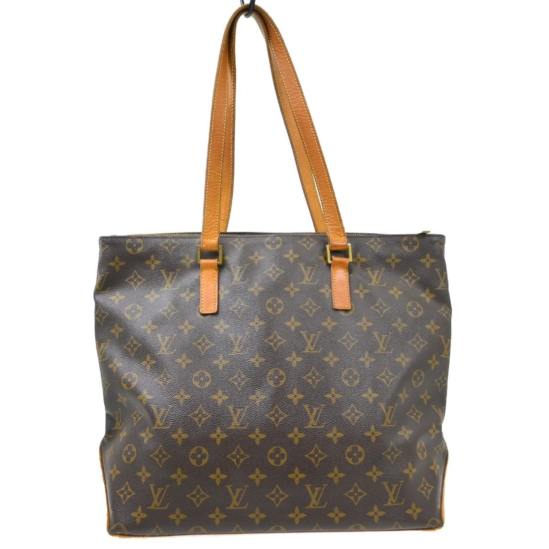 Louis Vuitton Cabas Mezzo Monogram Canvas Large Tote M51151: Louis Vuitton Cabas Mezzo Monogram Canvas Large Tote M51151 Vintage Louis Vuitton Cabas Mezzo tote bag in brown Monogram canvas and leather with double handles and a zip closure. This women's large to