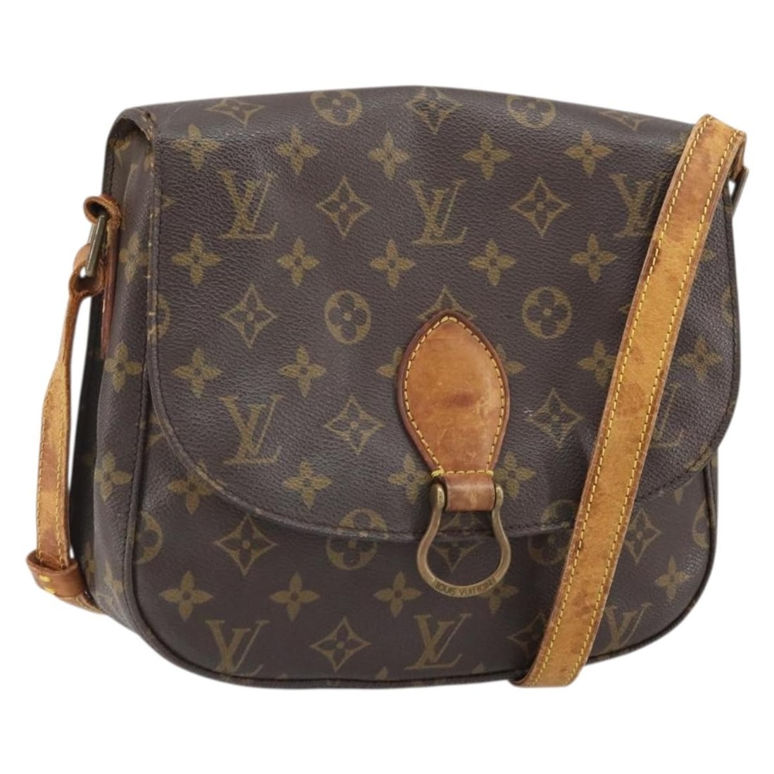 Louis Vuitton Saint Cloud GM Monogram Canvas Shoulder Bag M51242 France: Louis Vuitton Saint Cloud GM Monogram Canvas Shoulder Bag M51242 France This is a Louis Vuitton Monogram Saint Cloud GM shoulder bag crafted in monogram canvas with leather trim. Designed for women, i