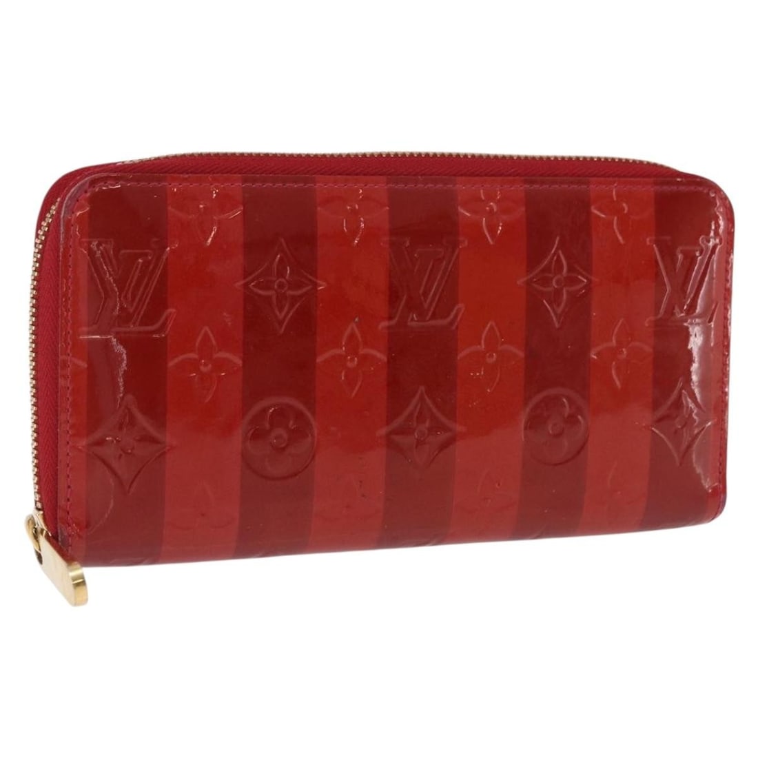 Louis Vuitton M91718 Vernis Rayure long wallet Pomme D'amour: Louis Vuitton M91718 Vernis Rayure long wallet Pomme D'amour A Louis Vuitton Vernis Rayure Zippy long wallet in Pomme D'amour color, crafted in patent leather. This long wallet was made in France and 