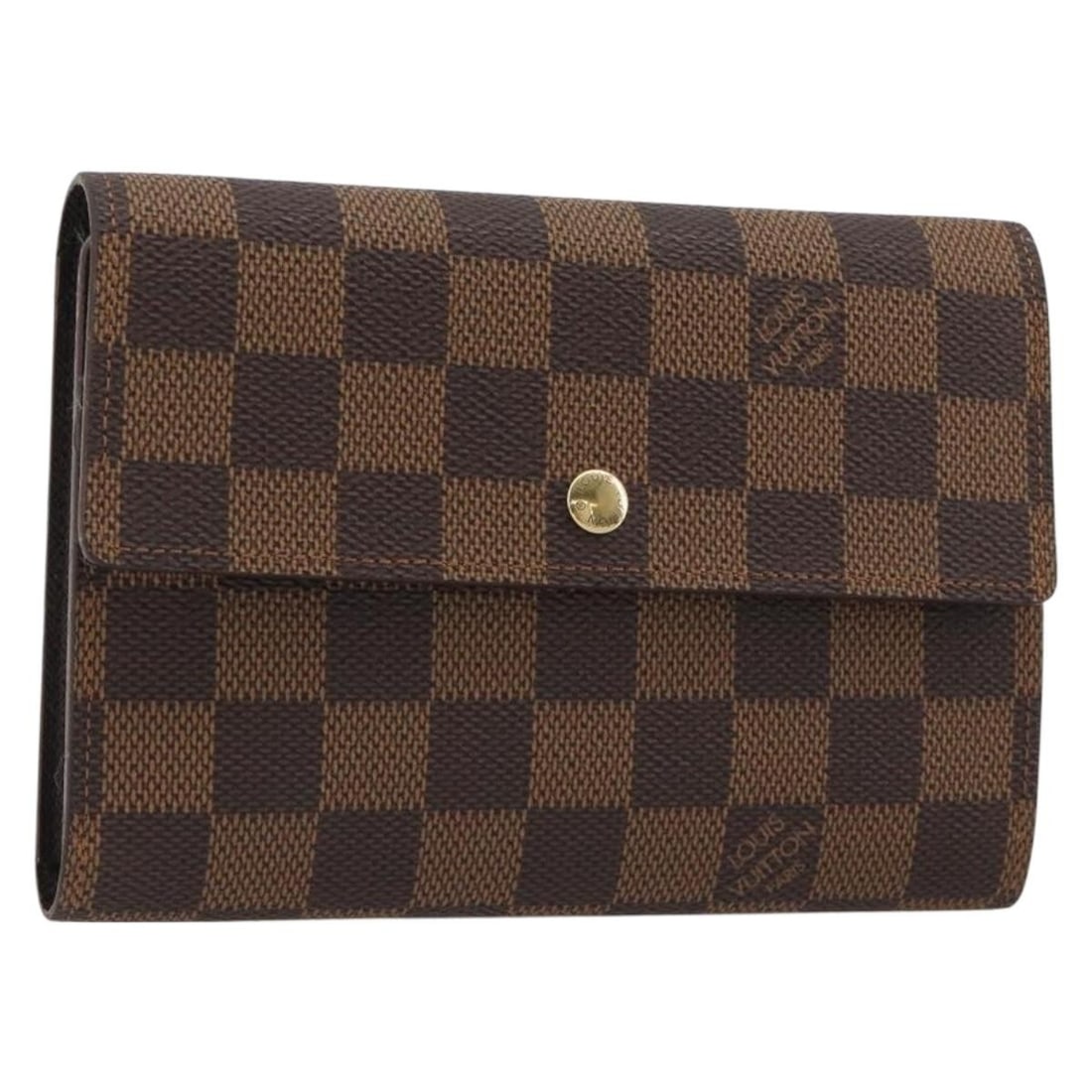 Louis Vuitton N61202 Porte Tresor Etui Papie Damier Ebene Wallet: Louis Vuitton N61202 Porte Tresor Etui Papie Damier Ebene Wallet Louis Vuitton Damier Ebene Porte Tresor Etui Papie wallet in Damier Ebene Canvas, made in France. This women's wallet is identified as 