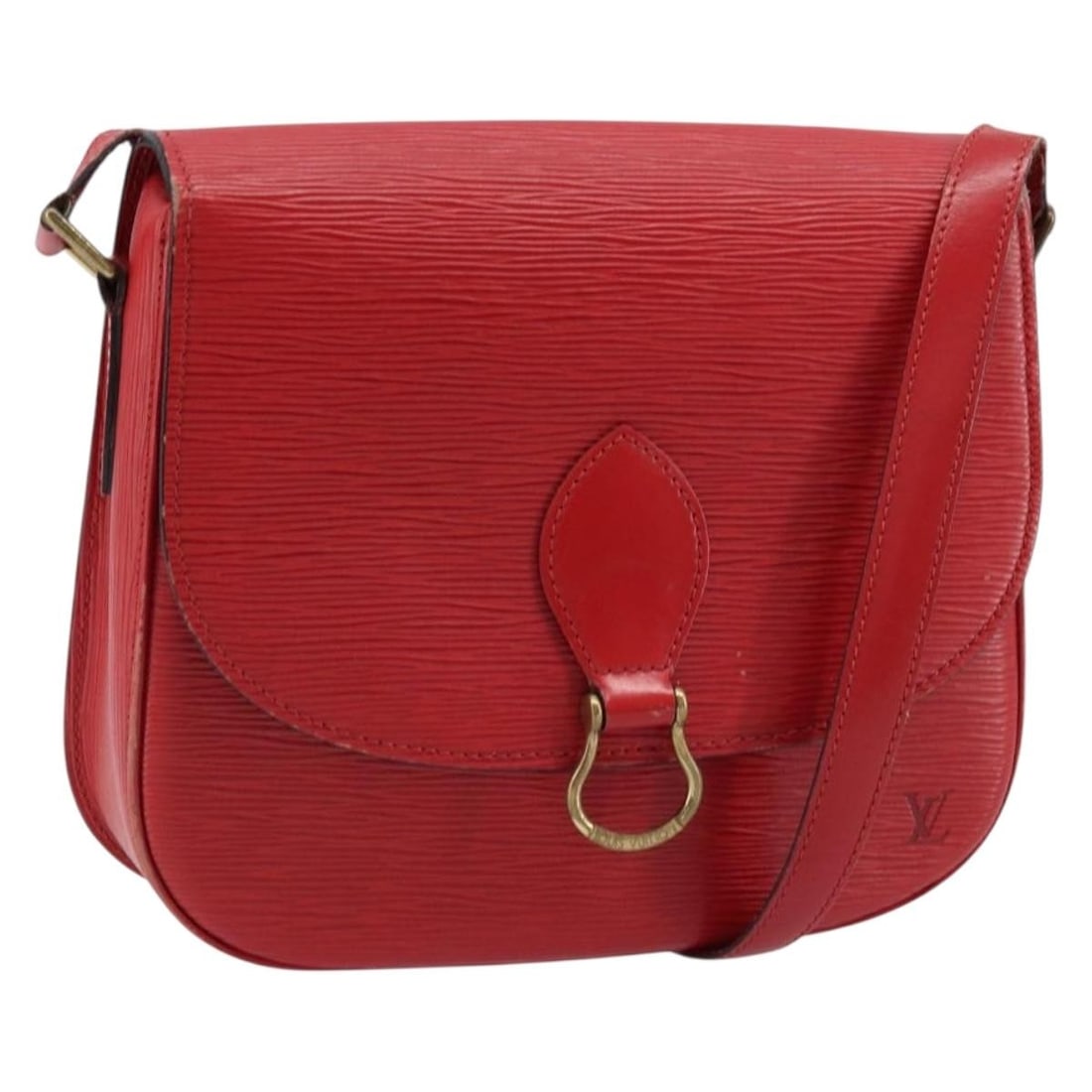 Louis Vuitton Saint Cloud GM Red Epi Leather Shoulder Bag M52197: Louis Vuitton Saint Cloud GM Red Epi Leather Shoulder Bag M52197 Louis Vuitton Epi Saint Cloud GM shoulder bag in red Epi leather, made in France. This pre-owned bag is a shoulder style with a shoulde