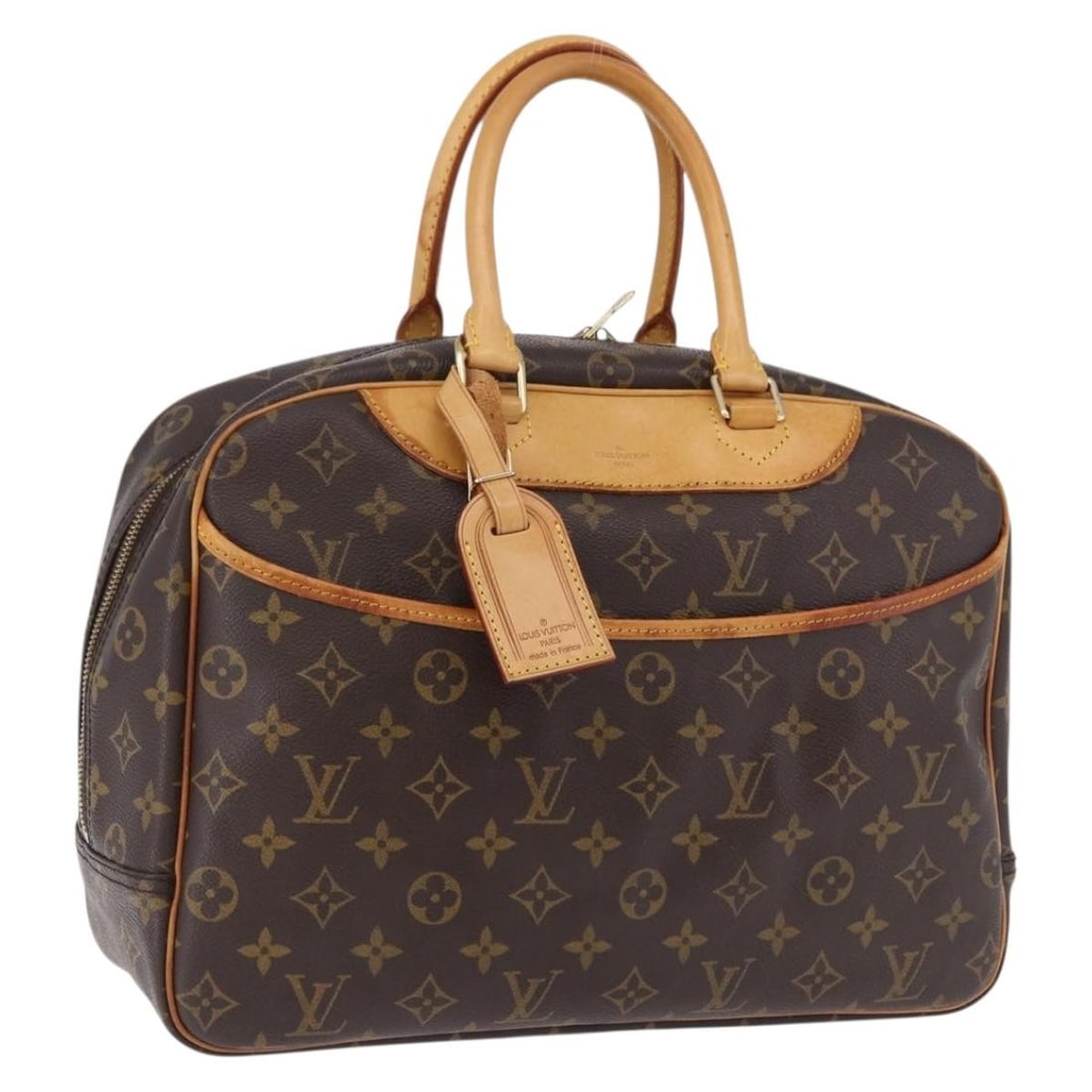 Louis Vuitton Deauville M47270 Monogram Canvas Handbag: Louis Vuitton Deauville M47270 Monogram Canvas Handbag Louis Vuitton Deauville hand bag in Monogram Canvas, made in France. The bag is presented in the Monogram colorway and includes the item shown in