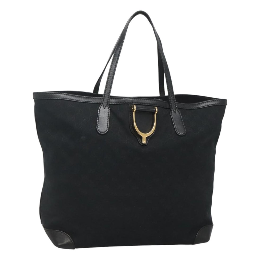 Gucci Black and Gold GG Canvas 305585 Women's Tote Handbag: Gucci Black and Gold GG Canvas 305585 Women's Tote Handbag This is a Gucci GG Canvas tote bag featuring a black and gold color scheme. Crafted from GG canvas with leather trim, this women's tote is ma