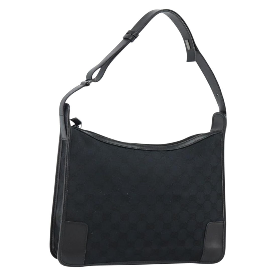 Gucci GG Canvas Black Silver Shoulder Bag 001 4205: Gucci GG Canvas Black Silver Shoulder Bag 001 4205 This Gucci GG Canvas Shoulder Bag features a classic black and silver color scheme and is crafted from GG canvas material. Designed for women, it off