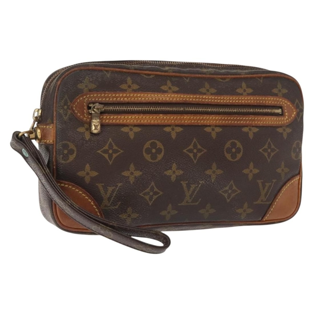 LOUIS VUITTON Monogram Marly Dragonne GM Clutch Bag M51825 Auth: LOUIS VUITTON Monogram Marly Dragonne GM Clutch Bag M51825 Auth Introducing the LOUIS VUITTON Monogram Marly Dragonne GM Clutch Bag, a stylish accessory crafted from luxurious Monogram Canvas. This el