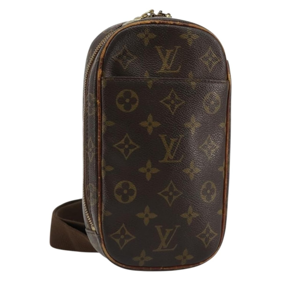 Louis Vuitton Pochette Gange Monogram Canvas Shoulder Bag M51870: Louis Vuitton Pochette Gange Monogram Canvas Shoulder Bag M51870 Louis Vuitton Monogram Pochette Gange shoulder bag in Monogram Canvas, made in Spain. It measures approximately W13.5 x H23 x D5 cm, wi