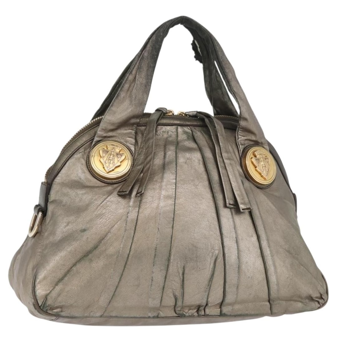 Gucci 197019 Silver Leather Womens Tote Bag Made in Italy: Gucci 197019 Silver Leather Womens Tote Bag Made in Italy Gucci Histeria tote bag in silver leather. This women's bag is made in Italy and comes with only the item shown in the photo; the item box and