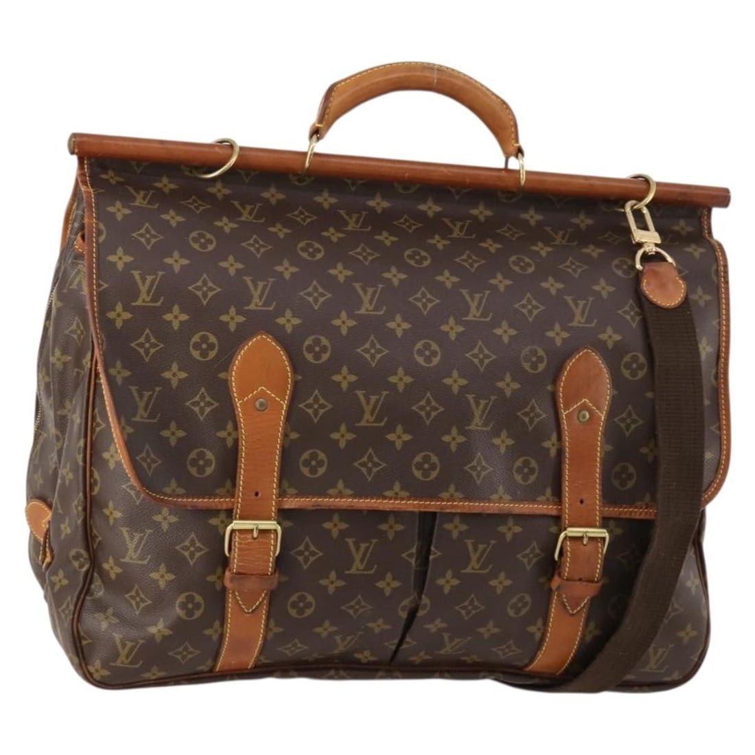 Louis Vuitton Sac Chassour 45 Monogram Canvas Boston Bag M41922: Louis Vuitton Sac Chassour 45 Monogram Canvas Boston Bag M41922 Louis Vuitton Monogram Sac Chassour 45 Boston Bag in Monogram Canvas, made in France. It comes with a shoulder strap and features the M4