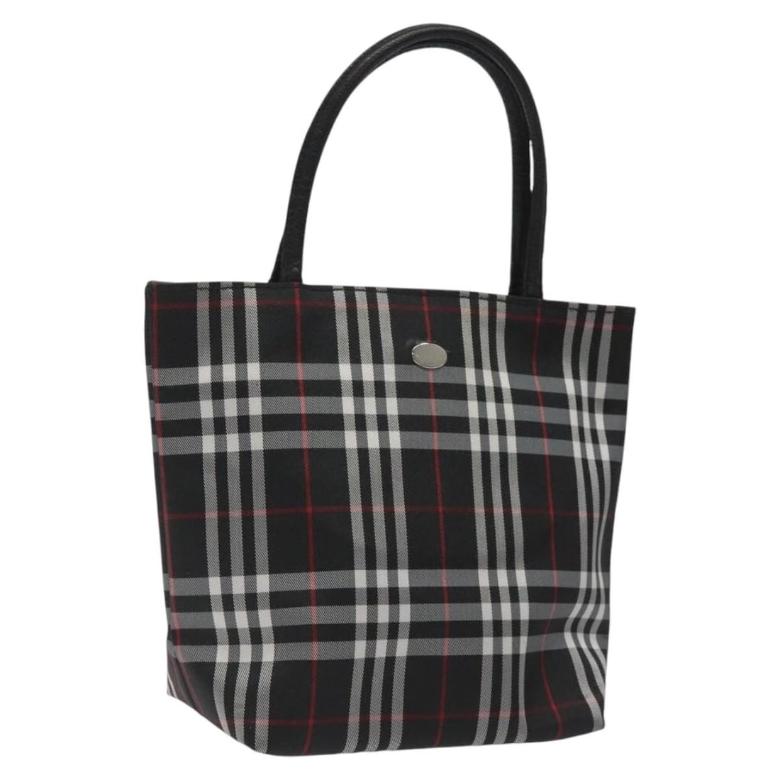 Burberry Nova Check Black Nylon Hand Bag Authenticated: Burberry Nova Check Black Nylon Hand Bag Authenticated This BURBERRY Nova Check Hand Bag is crafted from durable nylon in a sleek black color, perfect for everyday use. With approximate dimensions of 