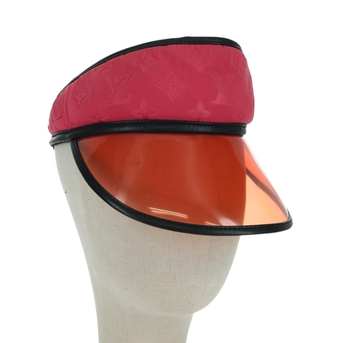 Louis Vuitton Monogram Canvas Pink Sun Visor: Louis Vuitton Monogram Canvas Pink Sun Visor This Louis Vuitton sun visor features the iconic Monogram canvas in a pink colorway, designed for women. Made in France, it offers a head circumference of 