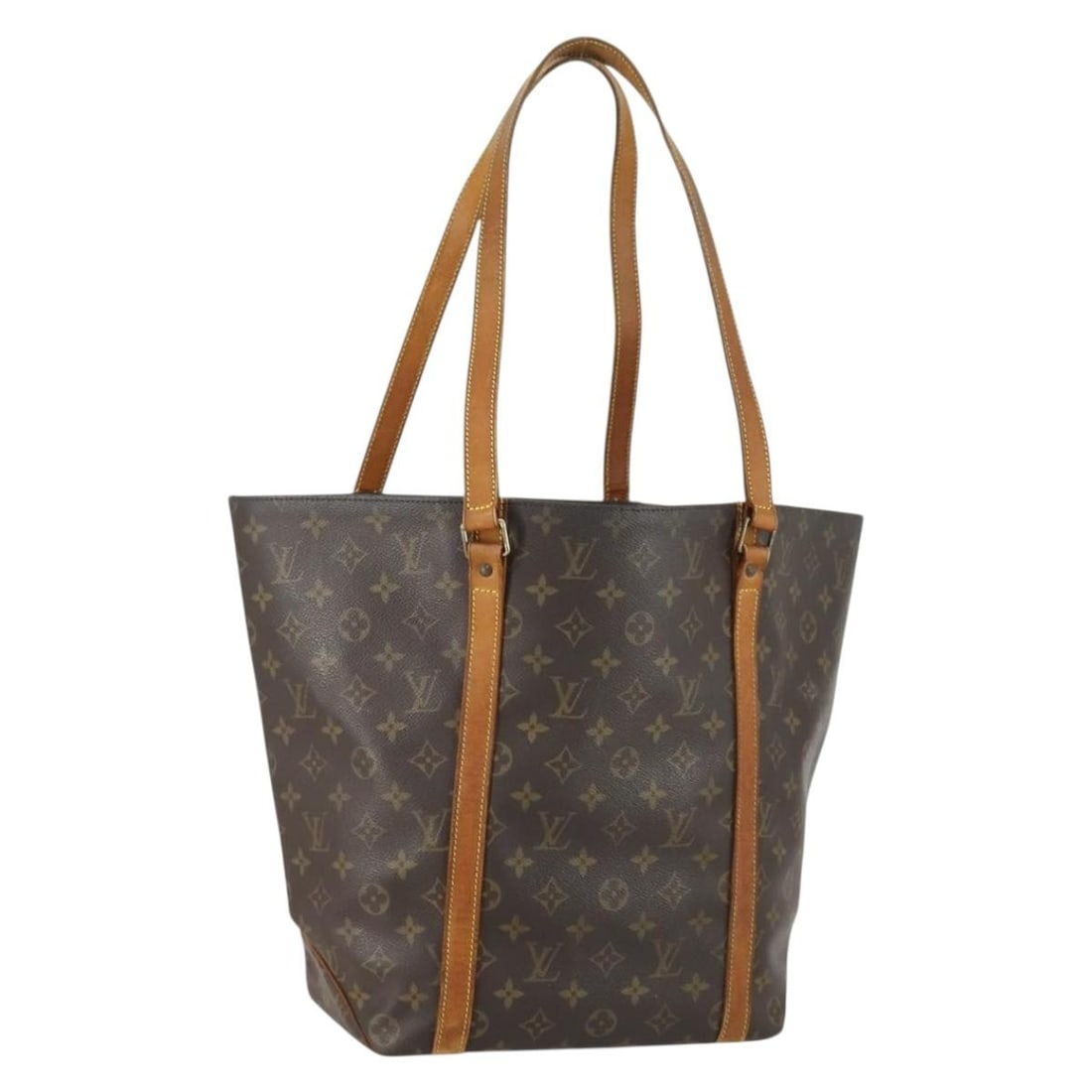 Louis Vuitton Monogram Canvas Sac Shopping Tote M51108 from France: Louis Vuitton Monogram Canvas Sac Shopping Tote M51108 from France This Louis Vuitton Monogram Sac Shopping Tote Bag, model M51108, features the iconic monogram canvas exterior and is made in France. 
