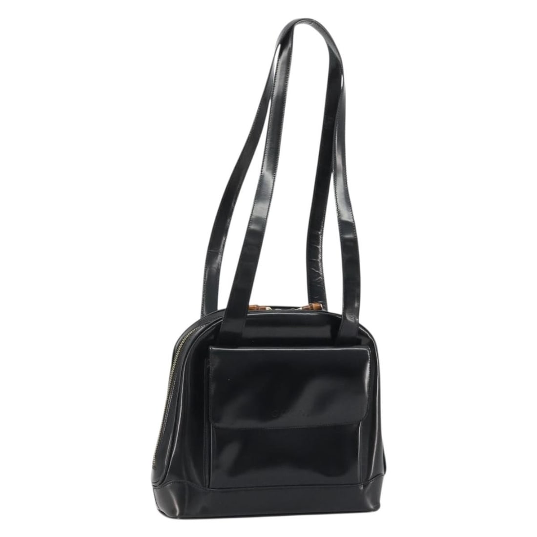 Gucci Patent Leather Black Gold Women Tote Italy (1 of 18)